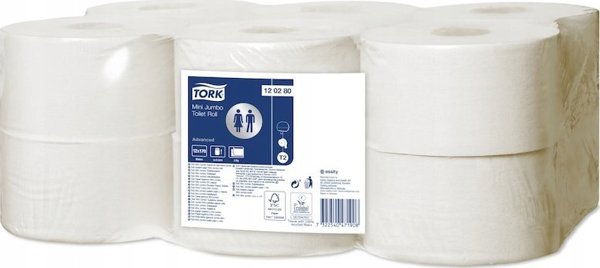 Χαρτί υγείας Garmin Tork Universal Mini Jumbo T2, 2 στρώσεις, 9.1cm x 150m, λευκό 12 τεμ