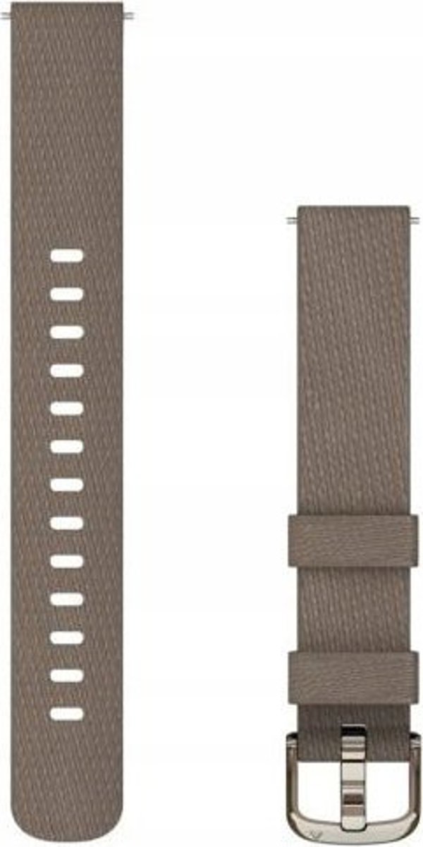 Garmin Garmin λουράκι ρολογιού Lily 2 Nylon, καφέ/κρέμα χρυσό