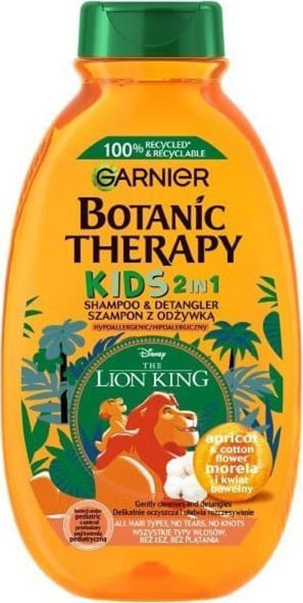 Garnier Garnier Botanic Therapy Kids Σαμπουάν για παιδιά με μαλακτική 2 σε 1 - Lion King 250ml