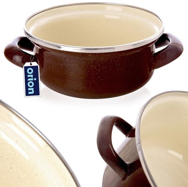 Εμαγιέ κατσαρόλα BROWN 14 cm, 600 ml