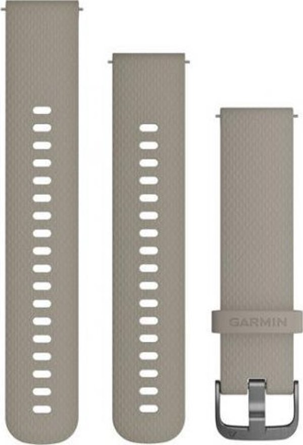 Garmin Λουράκι σιλικόνης για τον καρπό Quick Release 20 (αμμώδες / γκρι αγκράφα) (010-12691-09)