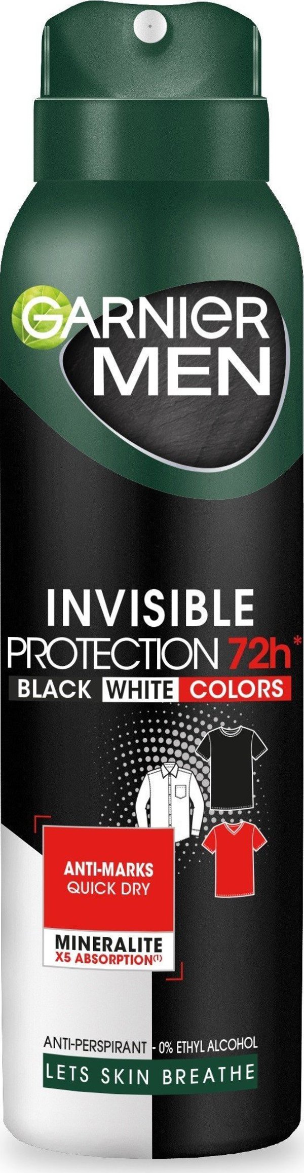 Garnier Men Invisible Protection Αντιιδρωτικό Spray 72h για Άνδρες 150ml