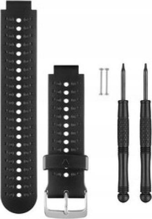 Λουράκι καρπού από καουτσούκ Garmin - σειρά Forerunner 23x, 630, 735 (μαύρο / γκρι) (010-11251-86)
