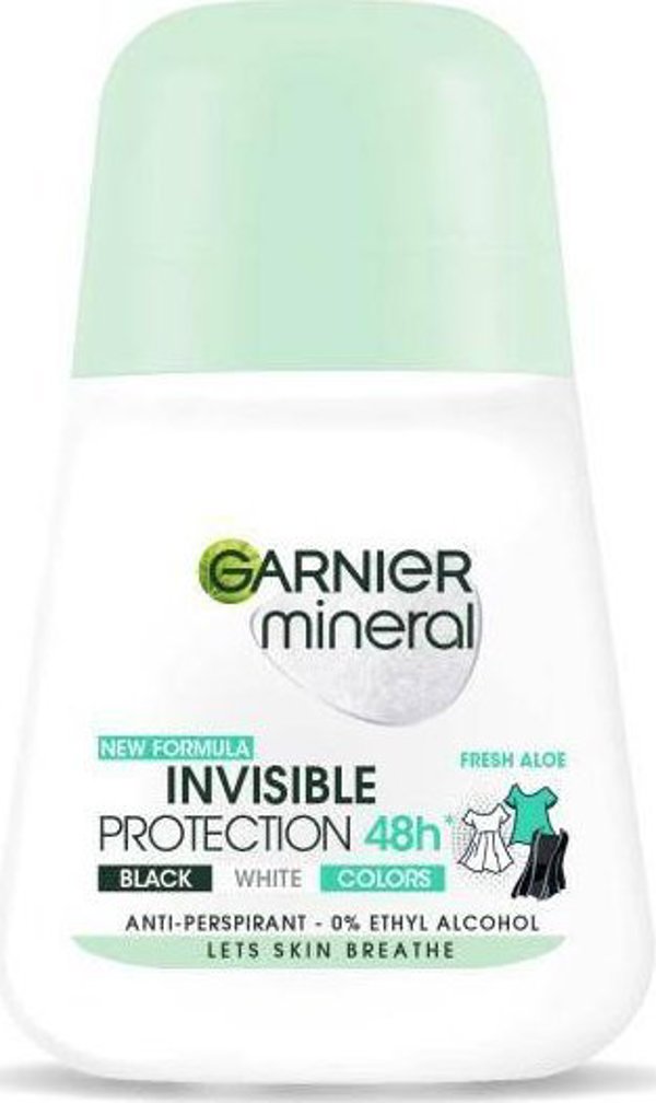 Garnier Invisible Protection 48h Αντιιδρωτικό Roll-On για Γυναίκες με Aloe Vera, 50ml