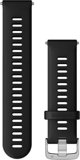 Garmin Λουράκι σιλικόνης για τον καρπό Quick Release 22 (μαύρο / ασημί αγκράφα) (010-11251-3A)