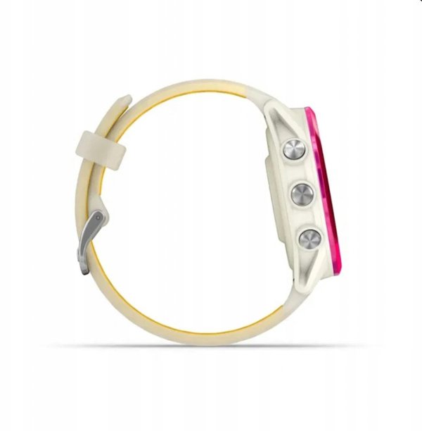 Garmin Forerunner® 570 - 42mm, Raspberry Aluminium με Διάφανο Λουράκι Bone/Mango