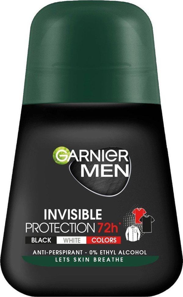 Garnier Invisible 72h Men Ανδρικό Αποσμητικό Roll-On για Προστασία από τον Ιδρώτα 50ml