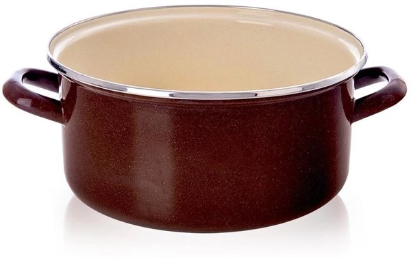 Εμαγιέ κατσαρόλα BROWN 24 cm, 4 l