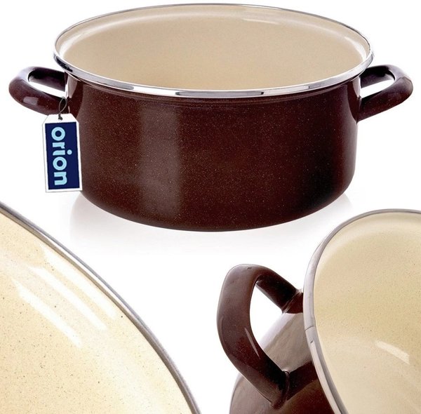 Εμαγιέ κατσαρόλα BROWN 24 cm, 4 l