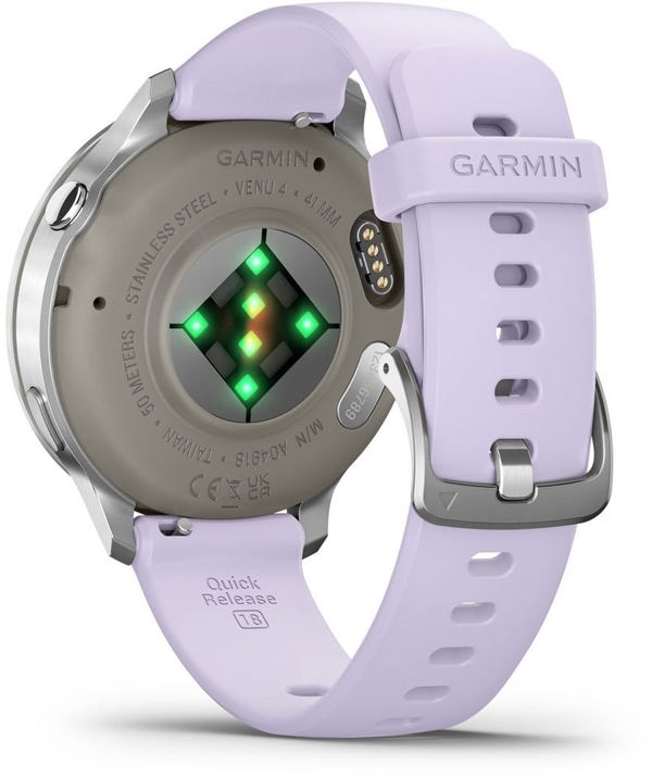Garmin Venu 3S Smartwatch 41mm, Γκρι/Ασημί & Λεβάντα Μπλε, Αδιάβροχο Ρολόι με GPS