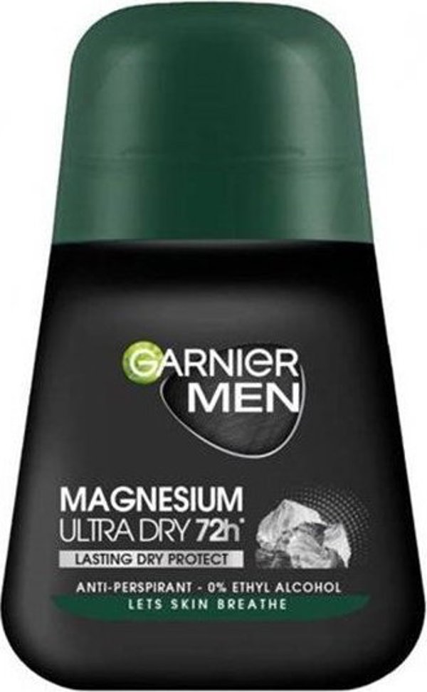 Garnier Men Ultra Dry 72h Roll-On Αποσμητικό με Μαγνήσιο 50ml