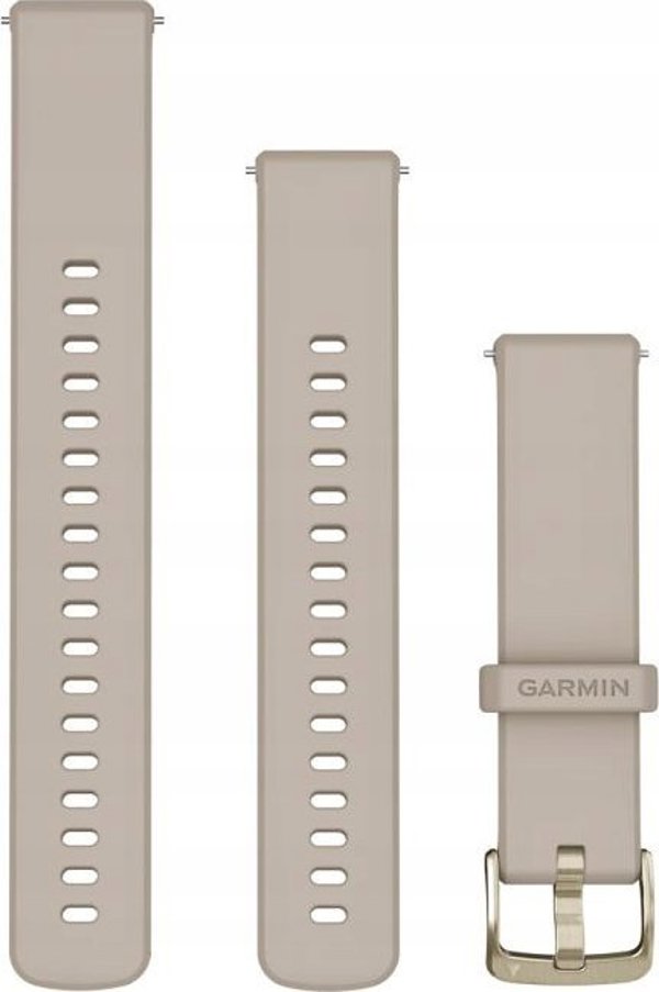 Garmin Λουράκι σιλικόνης για τον καρπό Quick Release 18 (πουδρέ ροζ / ανοιχτόχρυση αγκράφα)