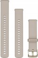 Garmin Λουράκι σιλικόνης για τον καρπό Quick Release 18 (πουδρέ ροζ / ανοιχτόχρυση αγκράφα)
