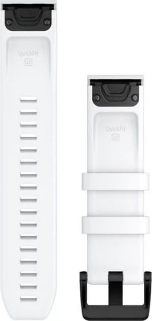 Garmin GARMIN λουράκι σιλικόνης για τον καρπό QuickFit 22 (λευκό / μαύρη αγκράφα)