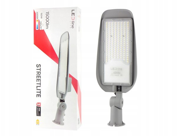 Φωτιστικό δρόμου LED 230V 150W 15 000lm, 130deg x 75deg 4000K ουδέτερο λευκό, STREETLITE, IP65, IK08