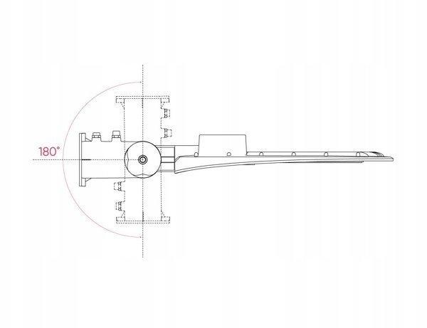 Φωτιστικό δρόμου LED 230V 150W 15 000lm, 130deg x 75deg 4000K ουδέτερο λευκό, STREETLITE, IP65, IK08