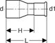Geberit Μείωση Mapress Χαλκός 18 x 15mm (62303)