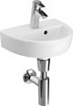 Geberit Selnova Νιπτήρας συμπαγής B36cm, H15cm, T29cm, με υπερχείλιση και οπή για βρύση