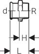 Geberit Σύνδεσμος μετάβασης Mapress Kupfer GZ 15mm x 1/2" (61704)