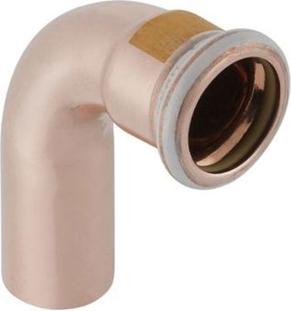 Geberit Αγκώνας μονής υποδοχής Mapress Χαλκός Αέριο 90° 22mm (34509)