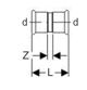 Geberit Μούφα Ø=42mm MAPRESS C-STAHL - 22007