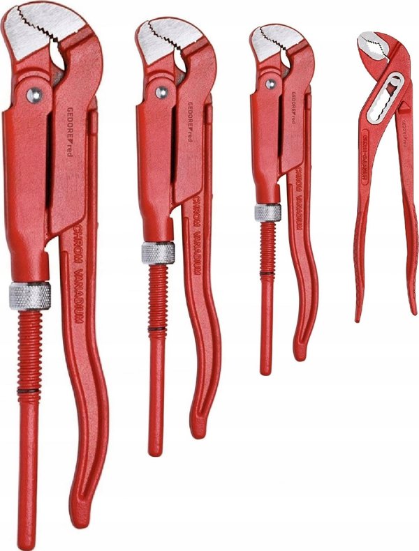 Gedore Gedore Red γωνιακός σωληνοκάβουρας, 420mm, πένσα σωλήνα / αντλίας νερού (κόκκινο, για σωλήνα έως 1.1/2 , 55mm)