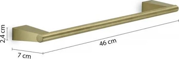 Gedy TONALE TOWEL HOLDER 45 CM MATT GOLD