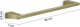 Gedy TONALE TOWEL HOLDER 45 CM MATT GOLD