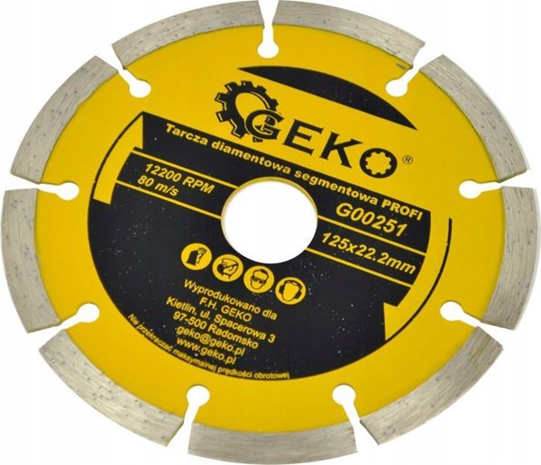 Geko Δίσκος διαμ.125mm τμήμα.GEKO PROFI(100)