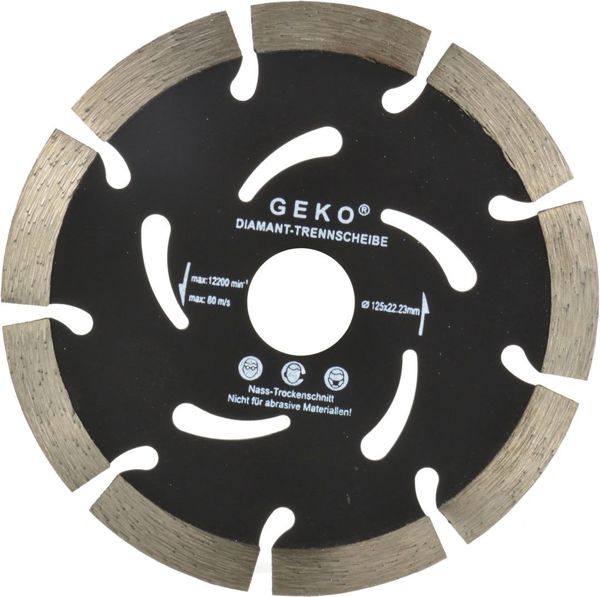 Geko διαμαντόδισκος 125mm x 10mm μαύρος (G00287)