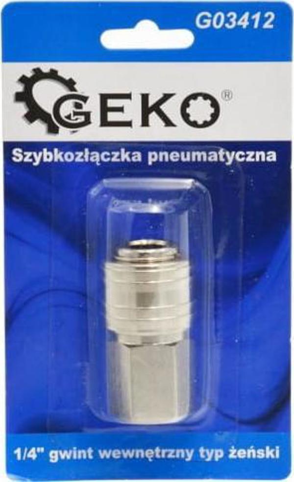 Geko Πνευματικός Ταχυσύνδεσμος Θηλυκός 1/4" Εσωτερικό Σπείρωμα G03412, Σε Blister