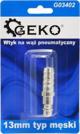 Geko Σύνδεσμος για Πνευματικό Σωλήνα 13mm Αρσενικός G03402, Blister (10/100)