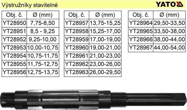 Ρυθμιζόμενο ρευστοκοπτικό HSS 17-19 mm (100) Geko