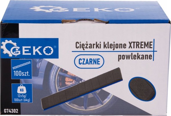 Geko Βαρίδια κολλημένα XTREME επικαλυμμένα μαύρα 12x5g – σετ 100 λωρίδων (6kg) (4)
