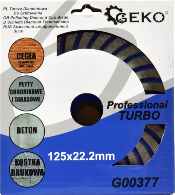 Geko Δίσκος διαμάντι για λείανση 125mm turbo GEKO(20)