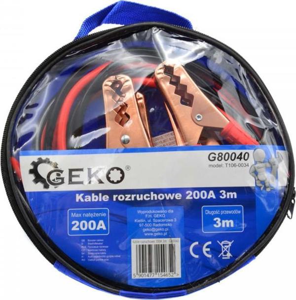 Καλώδια εκκίνησης Geko 200A 3M (10) G80040 GEKO