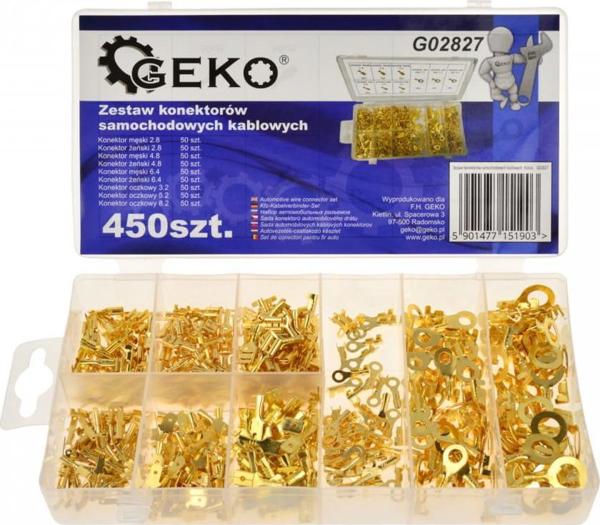 Geko Σετ Συνδετήρων Αυτοκινήτου 450τμχ. G02827 - Κλιπ Συγκράτησης Καλωδίων & Επενδύσεων