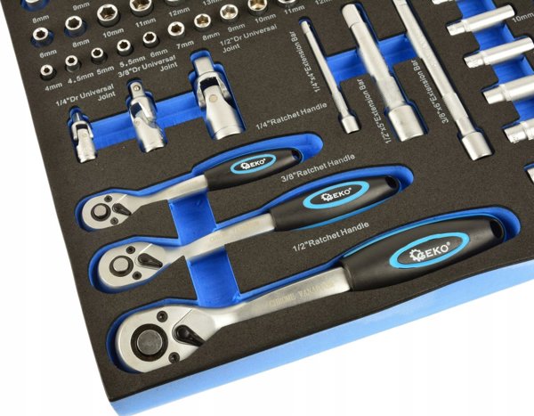 Σετ υποδοχών Geko με καστάνιες 1/4"-1/2" 80τεμ.(3)