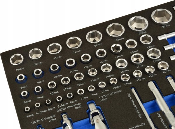 Σετ υποδοχών Geko με καστάνιες 1/4"-1/2" 80τεμ.(3)
