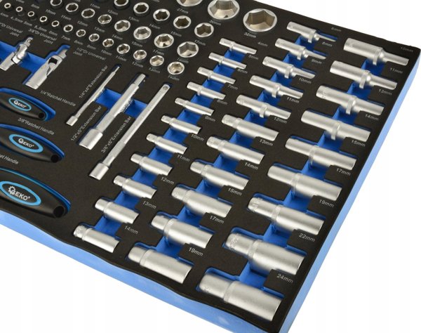Σετ υποδοχών Geko με καστάνιες 1/4"-1/2" 80τεμ.(3)