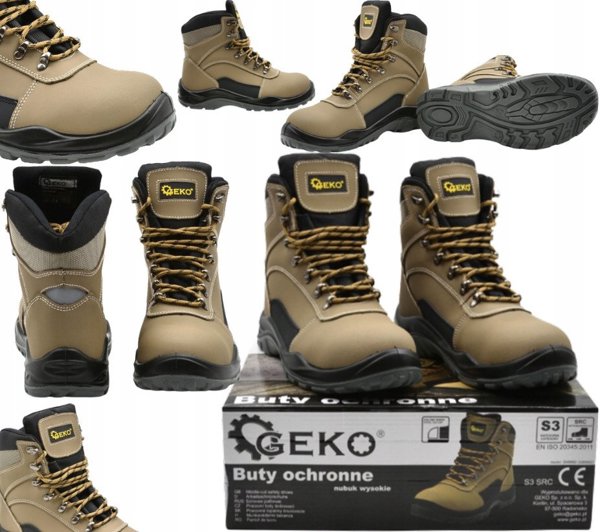 Παπούτσια Geko Safety μοντέλο αρ. 7 nubuck S3 SRC - μέγεθος 45 (10) 8387627 5901477161131