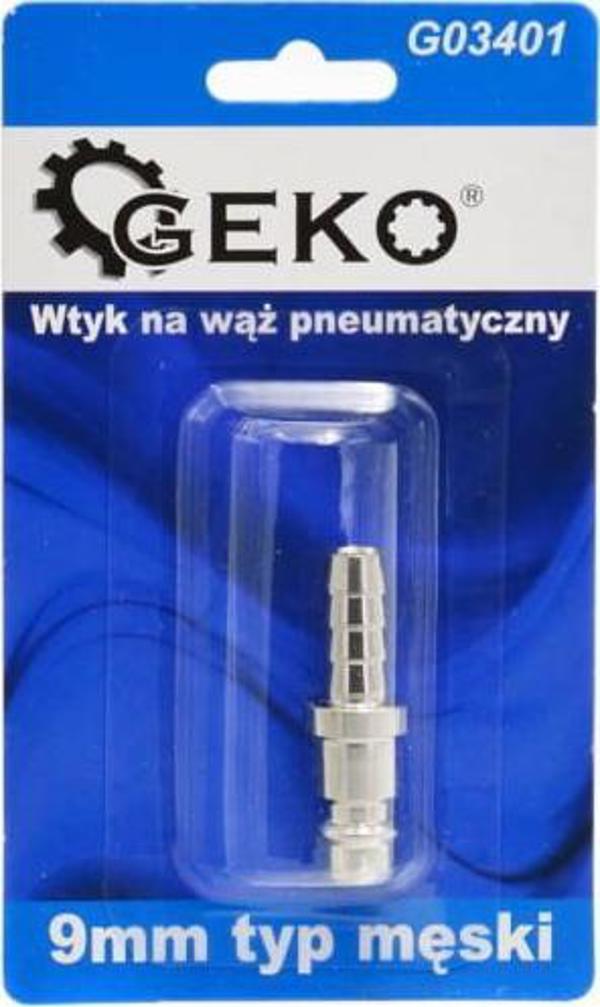 Geko Σύνδεσμος για Πνευματικό Σωλήνα 9mm Αρσενικός G03401, Blister