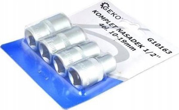 Σετ καρυδάκια Geko 4 τεμ. 1/2"(10-13-17-19mm) (20)