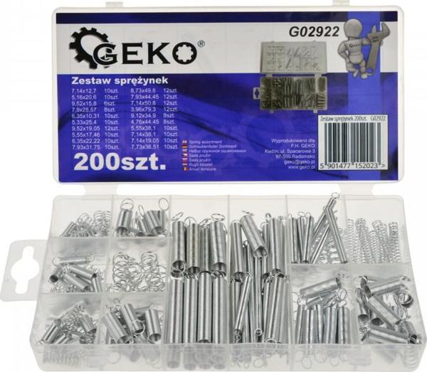 Geko Σετ Ελατηρίων 200 Τεμαχίων G02922 - Σετ Ελατήρια Συμπίεσης και Επέκτασης