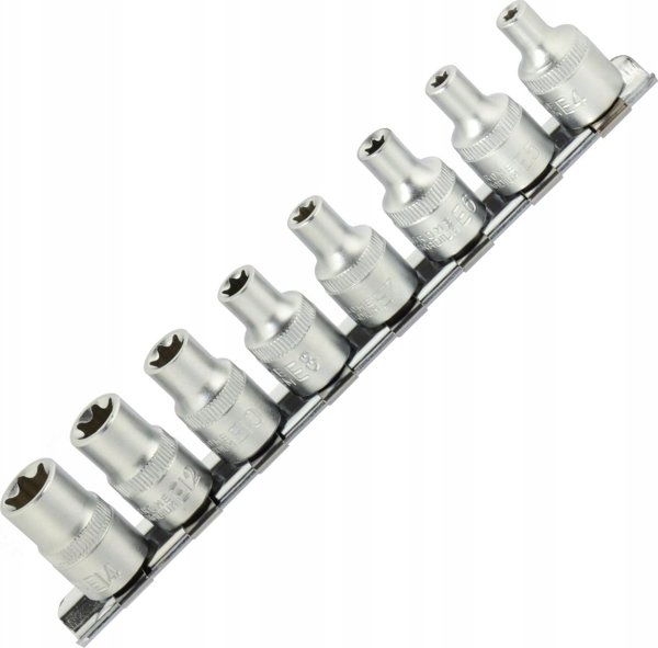 Geko 8el.zestaw nasadek torx E4-14mm 3/8"CRV(5/20)