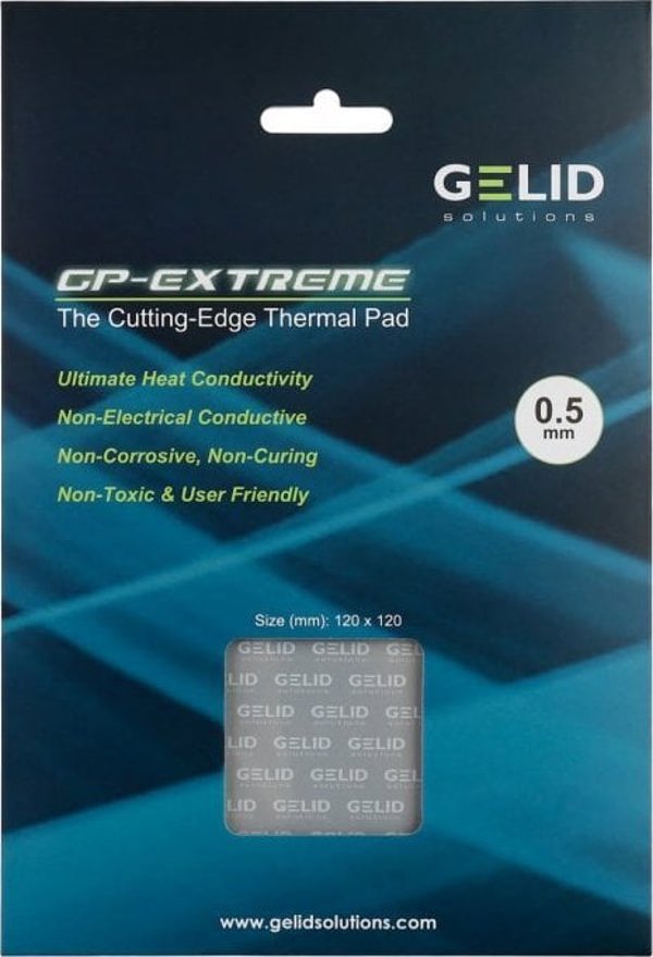 Gelid Extreme Thermal Pad 120x120x0.5mm TP-GP01-S-A, Υψηλής Απόδοσης για Ψύξη Εξαρτημάτων