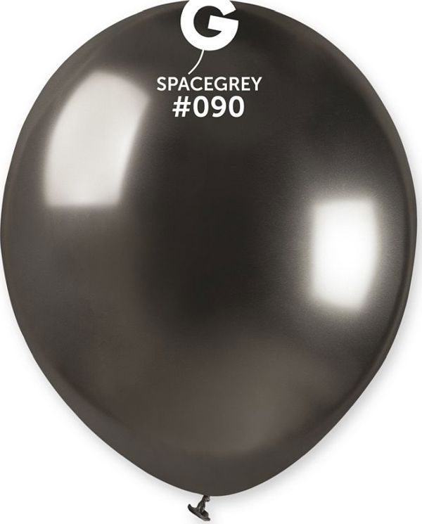 Gemar Balony chromowane Grafitowe, AB50, 13 cm, 100 szt.