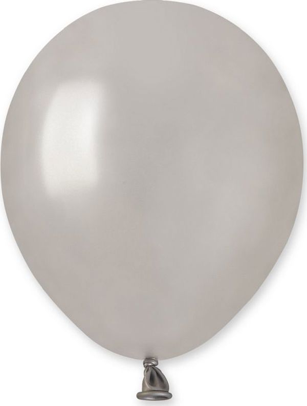 Gemar Balony metaliczne Srebrne, AM50, 13 cm, 100 szt.