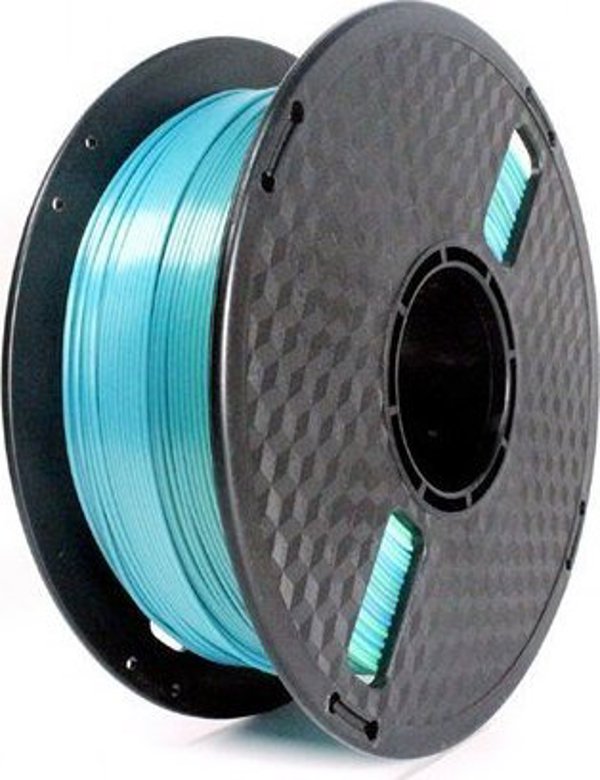 Gembird Νήμα PLA Silk Rainbow μπλε/πράσινο 1.75mm 1kg (3DP-PLA-SK-01-BG)