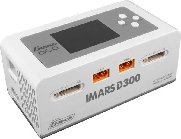Φορτιστής Gens Ace IMARS D300 G-Tech Channel AC/DC 300W/700W RC Λευκός